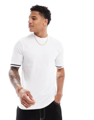 Ben Sherman – Pikee-T-shirt Basic in Weiß