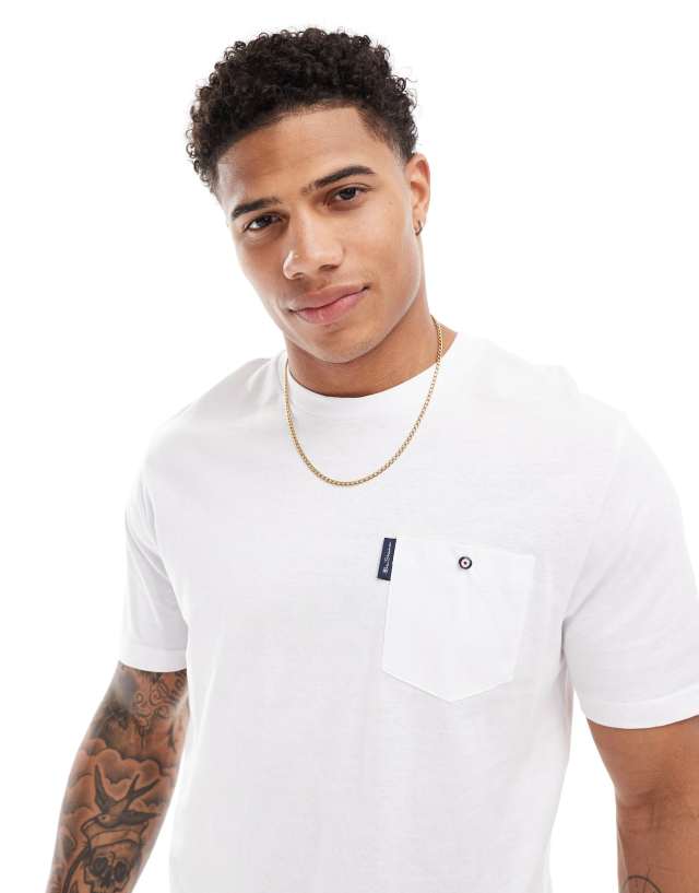 Ben Sherman - pocket tee in white