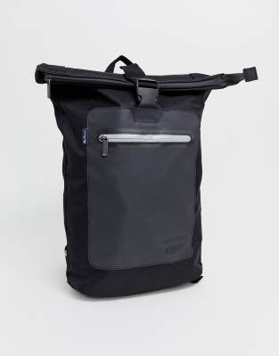 Ben Sherman rolltop backpack in black