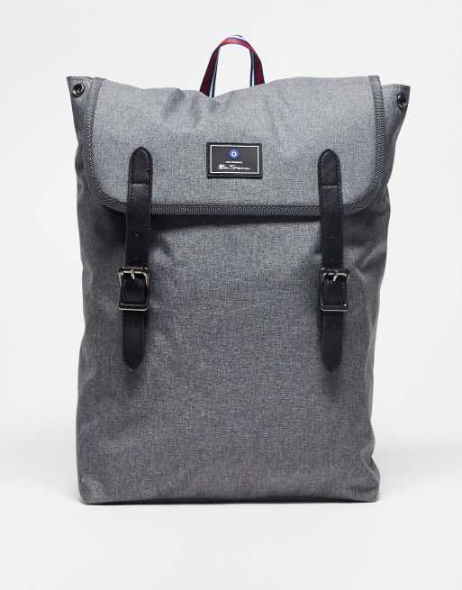 Ben Sherman - Rugzak met dubbele gespsluiting in grijs