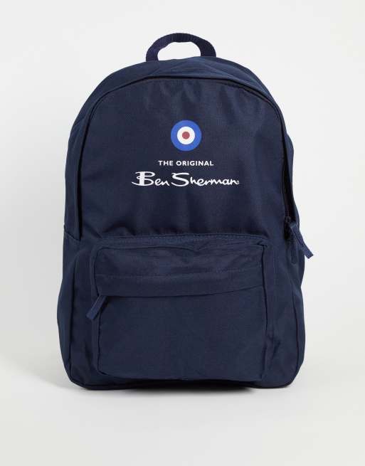 Ben Sherman - Rugzak met scriptlogo in marineblauw