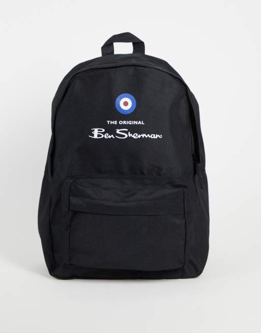 Ben Sherman - Rugzak met scriptlogo in zwart