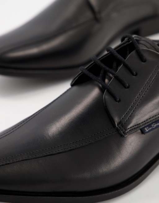 Ben Sherman - Scarpe derby eleganti stringate in pelle nera, 3 di 4