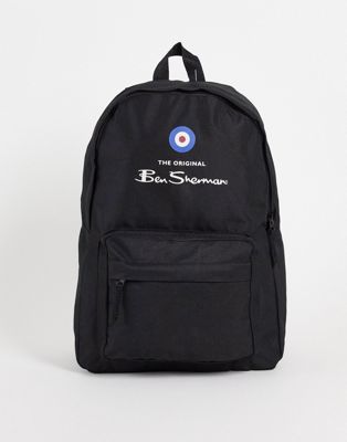 Ben Sherman script logo backpack in black