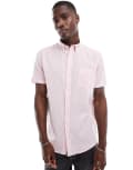 [Ben Sherman] Ben Sherman short sleeve linen shirt in pink S Light pink