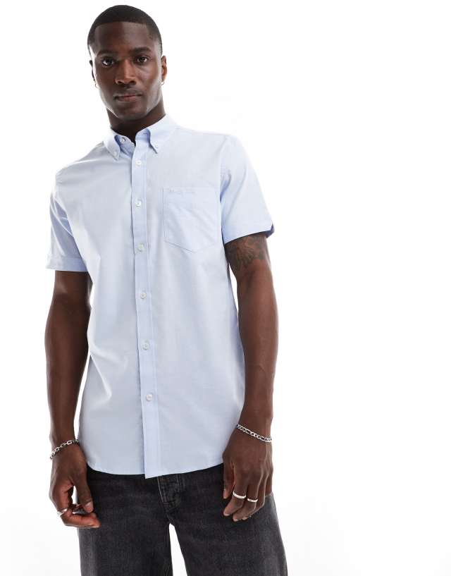 Ben Sherman - short sleeve oxford shirt in blue