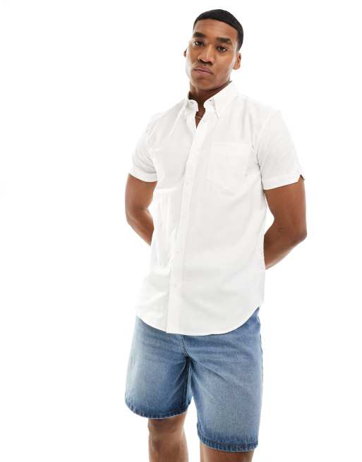 Ben Sherman short sleeve oxford shirt  in white