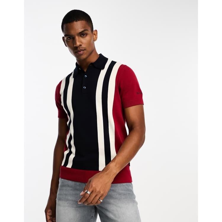 Ben sherman knitted polo clearance shirt