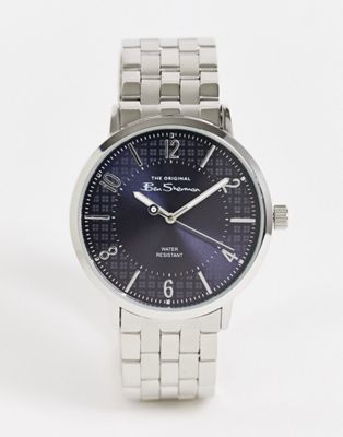 Ben sherman silver strap and navy watch