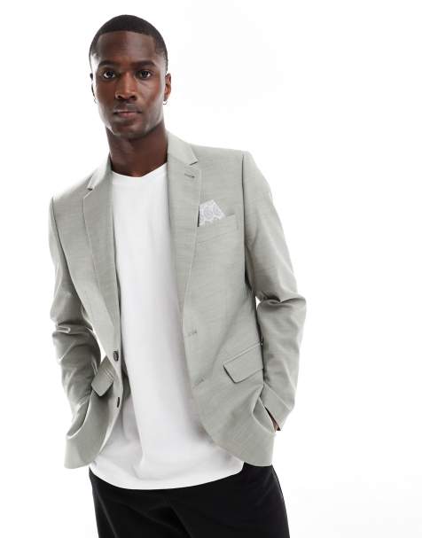 Ben Sherman single breasted suit jacket in sage - view 1