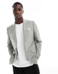 Ben Sherman single breasted suit jacket in sage-Green