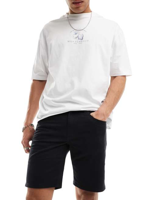 Ben Sherman slim fit 5 pocket shorts in black