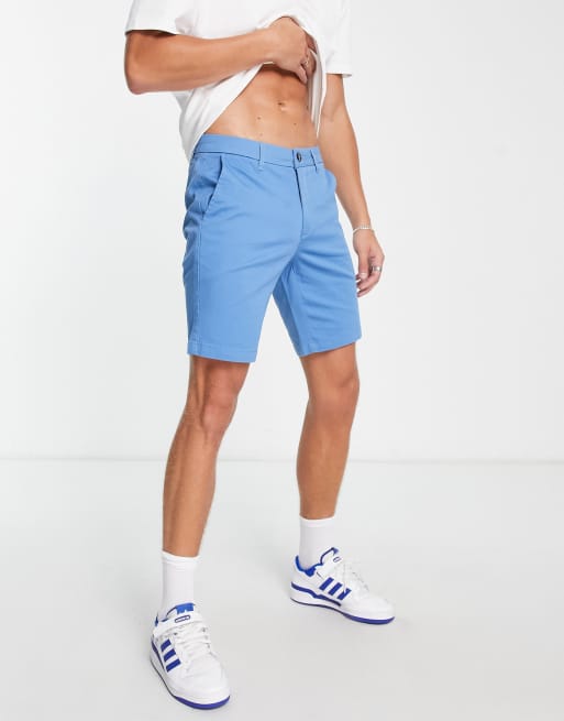 Topman skinny chino shorts in light grey