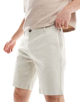 Ben Sherman slim fit stretch chino short in grey φωτογραφία