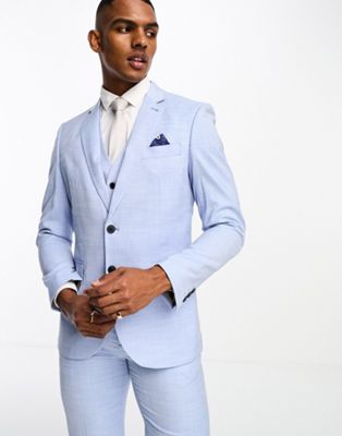 Ben Sherman slim fit suit jacket in light blue | ASOS