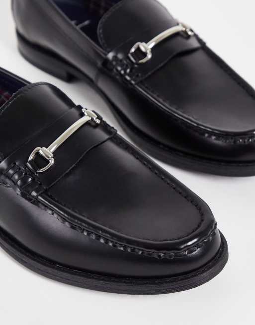 Mens loafers with 2025 metal bar