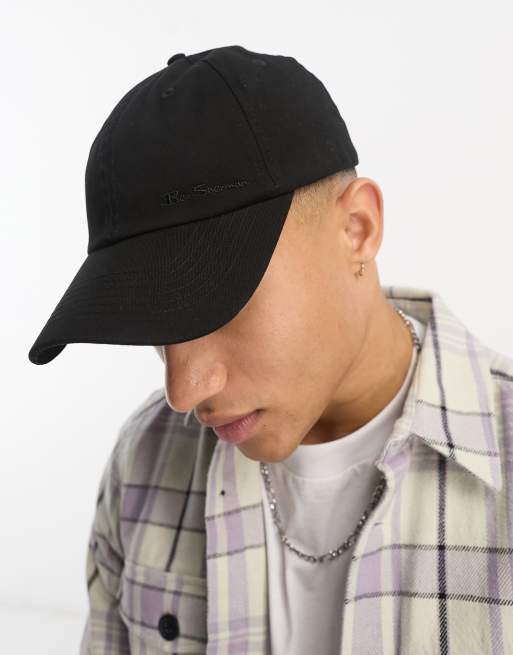 Ben Sherman - Sort baseballkasket i bomuld