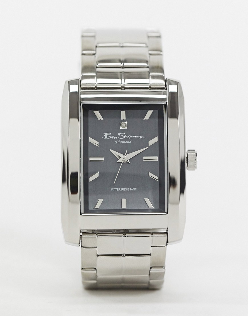 Ben Sherman square dial watch-Silver