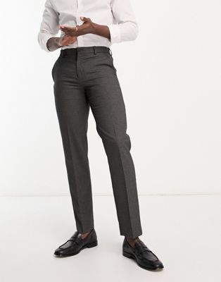 Ben Sherman wedding suit trousers in black check
