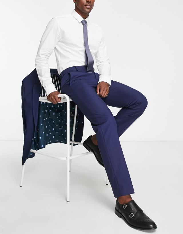 Ben Sherman - suit trousers in dark navy