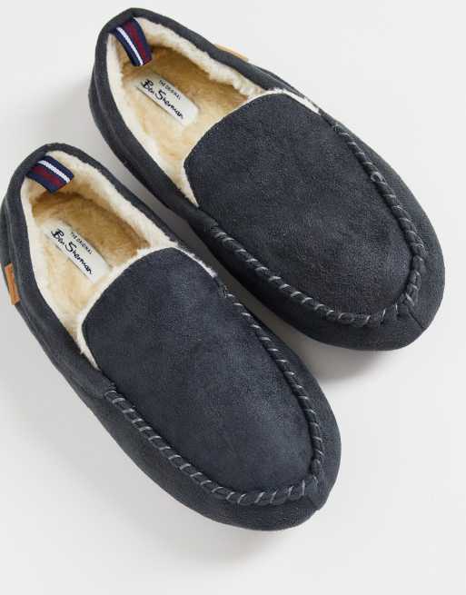 Ben Sherman – Svarta innetofflor i mockasin-stil