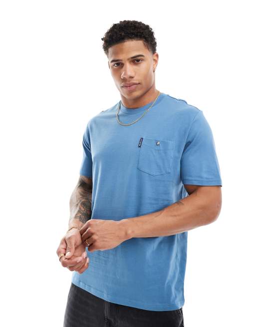 Ben Sherman - T-shirt met zak in donkerblauw