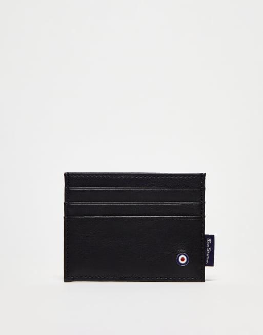 Ben Sherman – Target – Leder-Kartenetui in Schwarz