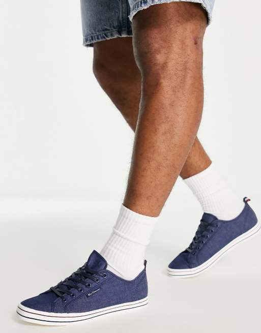 Ben Sherman - Tennis à lacets et semelle rayée - Chambray, 2 de 4