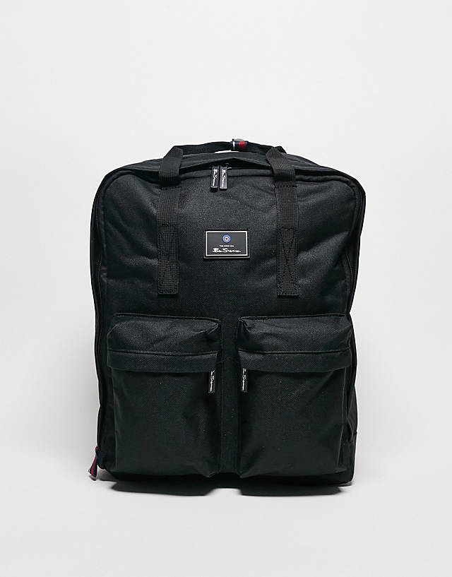 Ben Sherman - top handle backpack in black