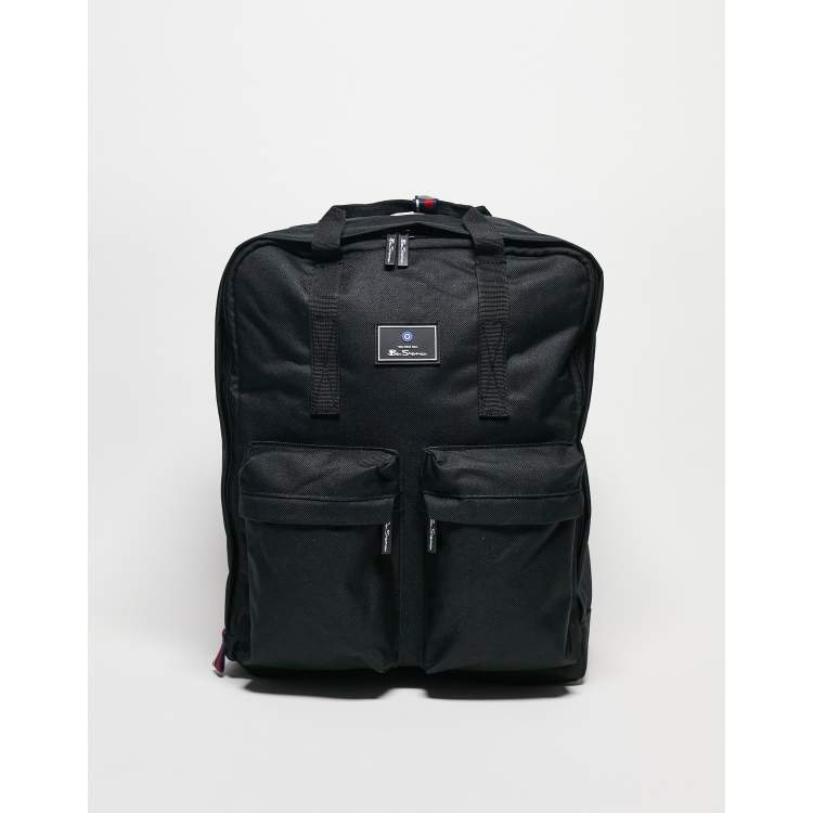 ben sherman backpack leather Alto for Men  Black Ben Sherman Canvas Backpack