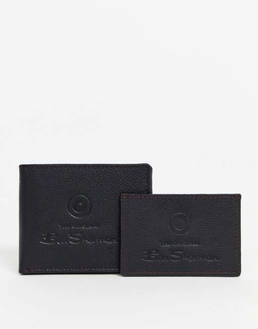 Ben Sherman travis leather wallet and card holder set