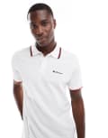 [Ben Sherman] Ben Sherman twin tipped polo in white S WHITE