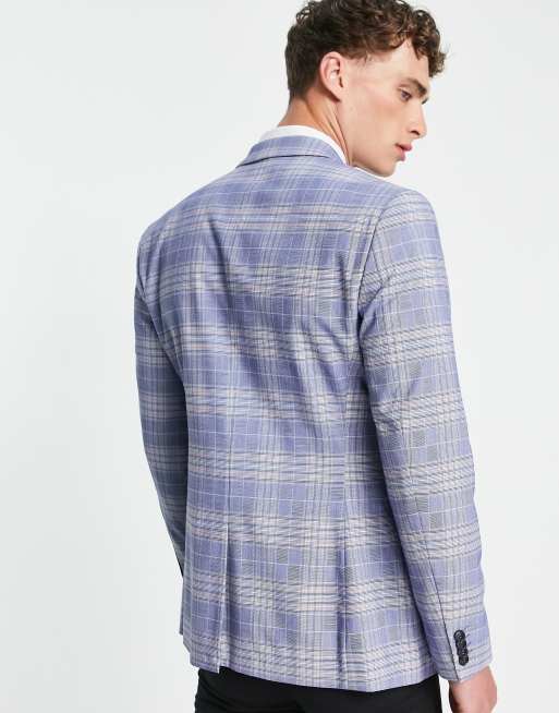 Ben Sherman - Veste de costume ajustée à carreaux - Bleu, 2 de 4