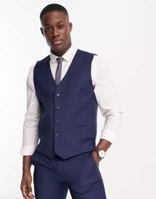 Ben Sherman Ben Sherman waistcoat in navy check