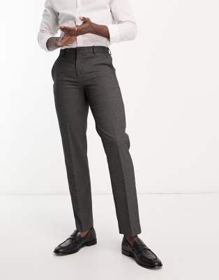 Ben Sherman Ben Sherman wedding suit trousers in black check