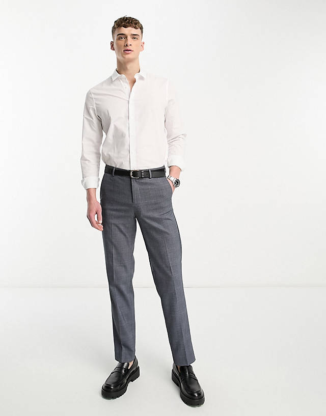 Ben Sherman - wedding suit trousers in grey check