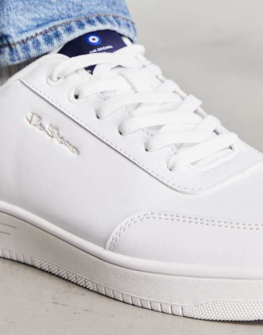 White faux leather flatform hot sale trainers