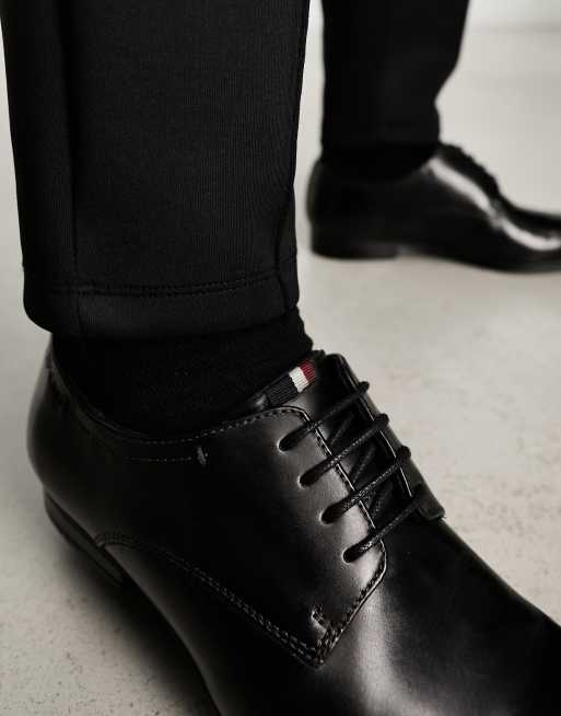 Wide fit black deals leather shoes