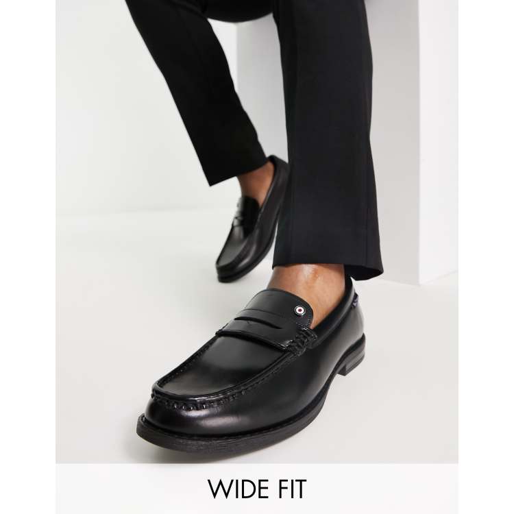 Mens wide store fit loafers