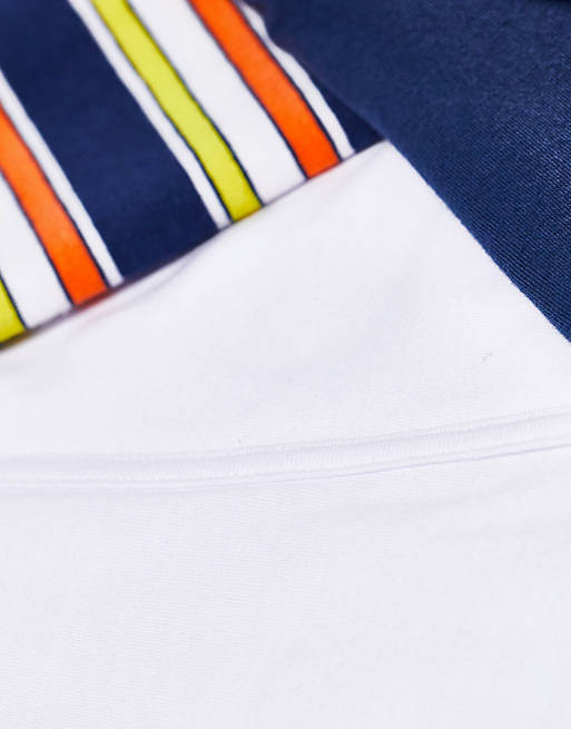 Bench 3 pack boxer with logo waist in navy stripes, navy and white | ASOS