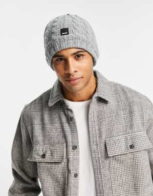 Bench - Bonnet en maille torsadée - Gris | ASOS