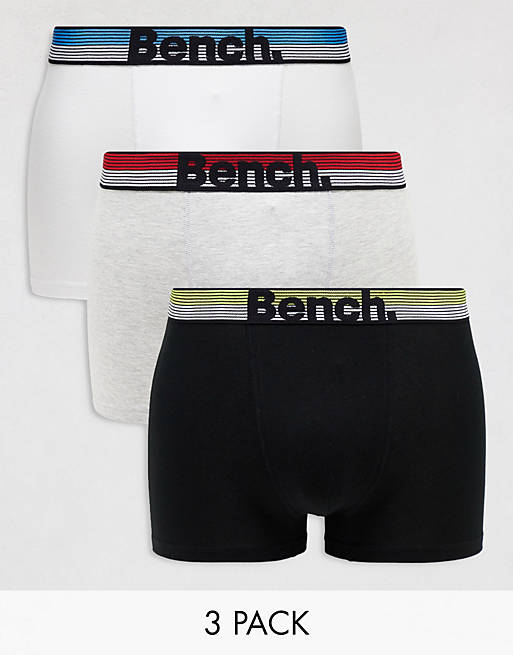 Bench Cadden jaquard waistband 3 pack trunks in multi | ASOS