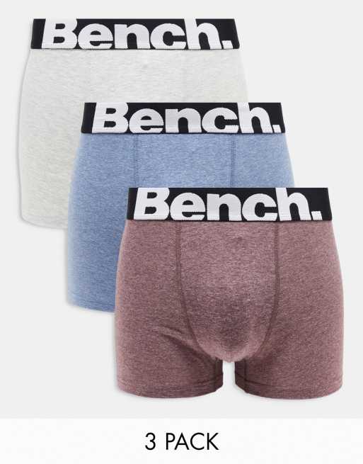 Bench - Cuffyn - Confezione da 3 boxer aderenti multicolore con fascia in vita con logo in 3D