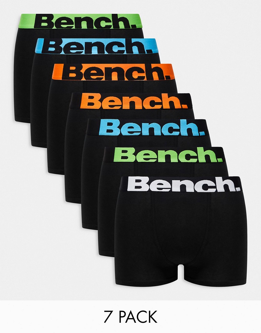Bench Diego contrast waistband 7 pack trunks in black