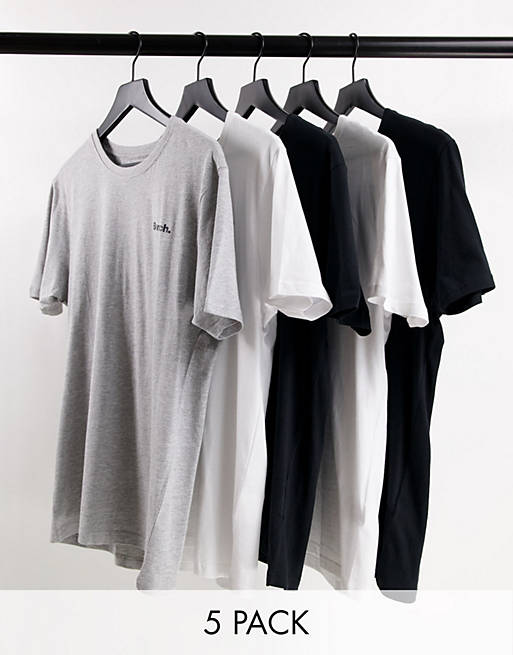 Bench Durmi 5 pack lounge t-shirt in black