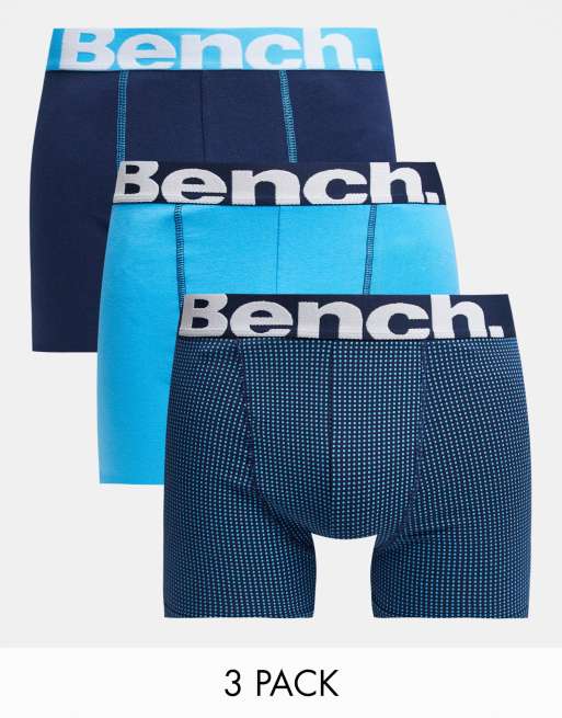 Bench Laron - Confezione da tre paia di boxer aderenti, colore blu