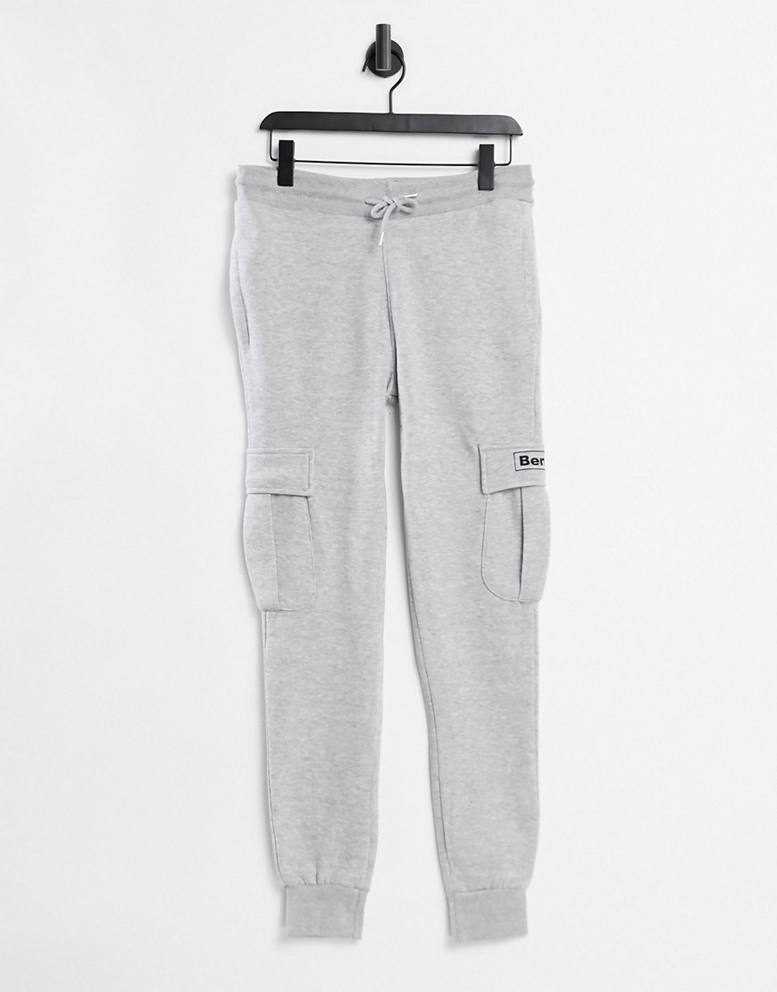 Bench Logo Utility Sweatpants In Gray-grey