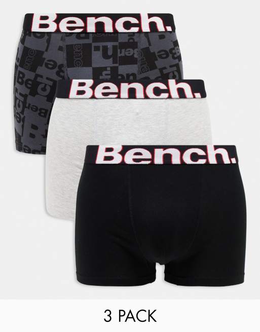 Bench Seeko check waistband 3 pack trunks in multi