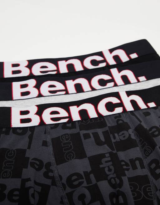 Bench – Seeko – Flerfärgade och rutiga boxerkalsonger med midjeband, 3-pack, 3 av 4