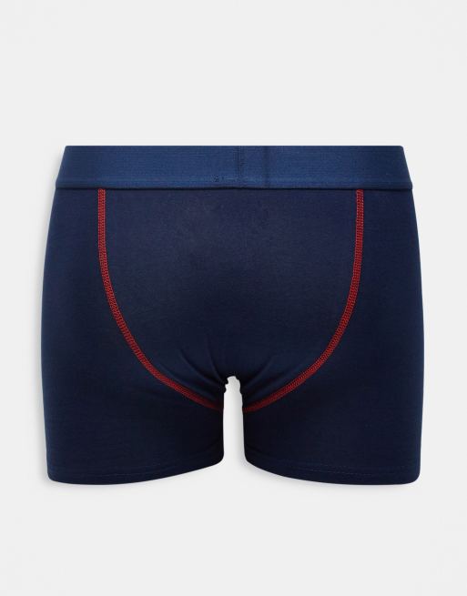 Bench - Set van 3 boxershorts met oversized logo in marineblauw, zwart en kaki, 4 van 4